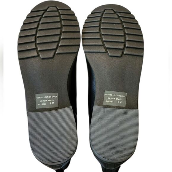 Walking Cradles Kendall  Black Leather Ankle Booties Size 6 M - Picture 6 of 8